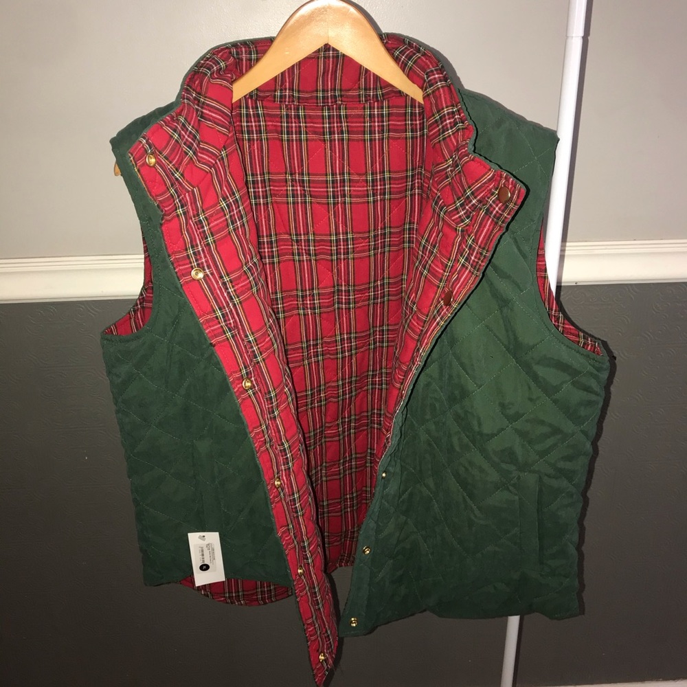 Reversible Plaid Vest ♥️